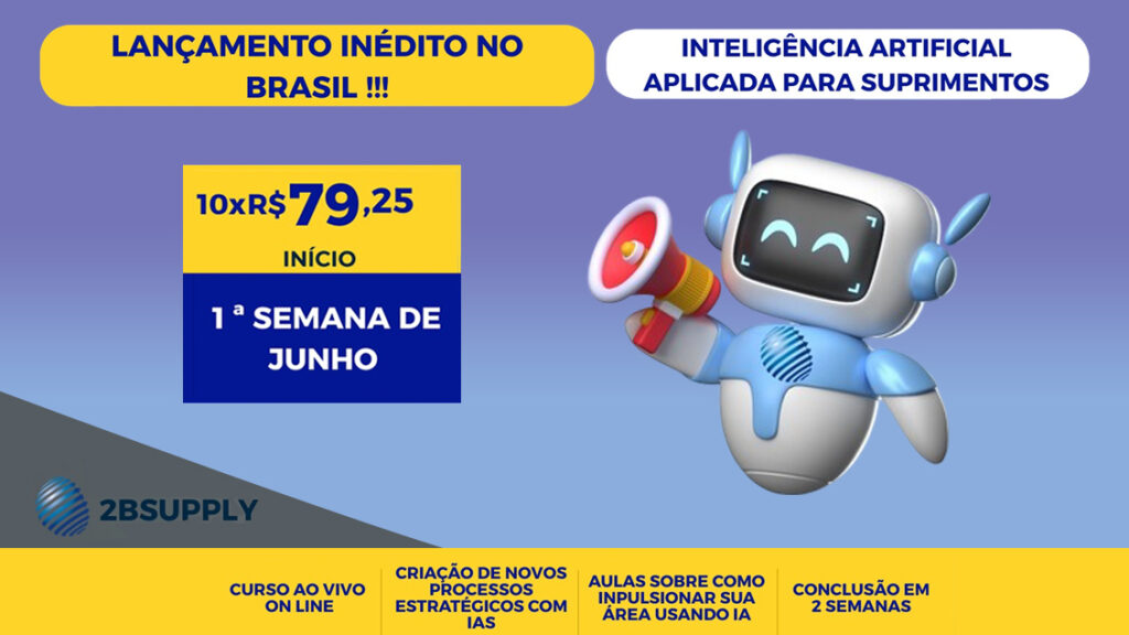 Curso Inteligência Artificial Aplicada a Compras, Logística e Almoxarifado