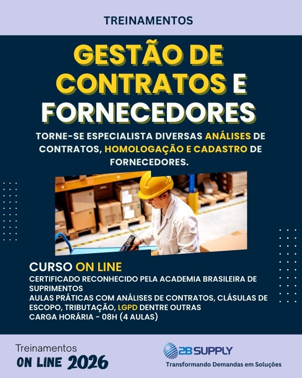 Curso Gestão de Contratos e Fornecedores - 2BSUPPLY