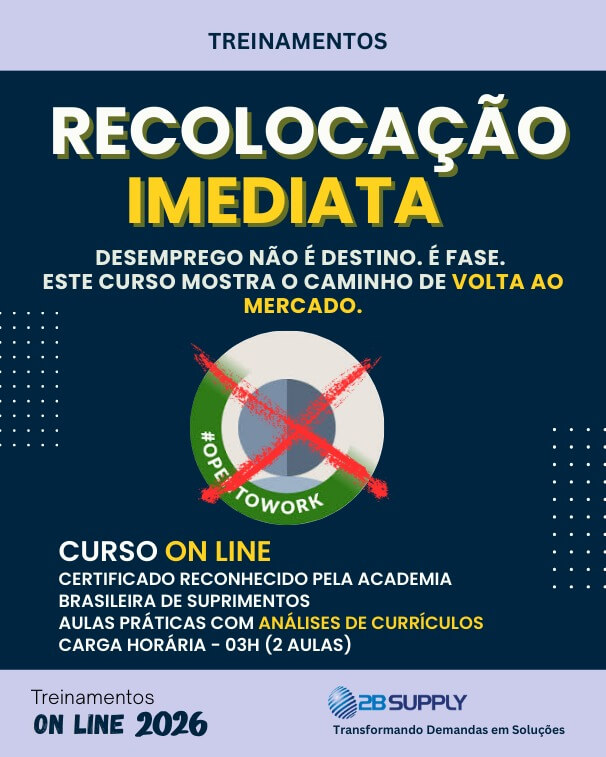 Curso Recolocação Imediata - 2BSUPPLY