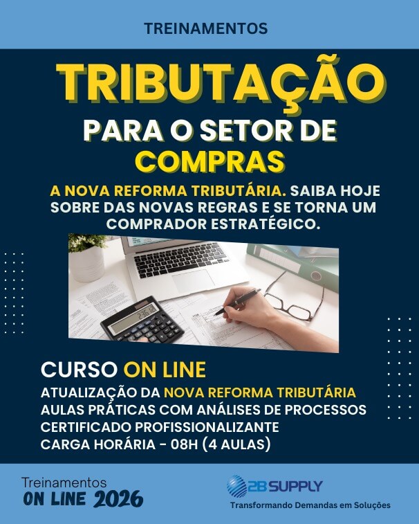 Tributação para o setor de compras - 2BSUPPLY